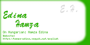 edina hamza business card